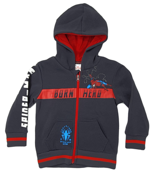 Tuta Felpa con Zip e Cappuccio Pantalone Spiderman MARVEL Bambino Sun City - Vh1159grigio