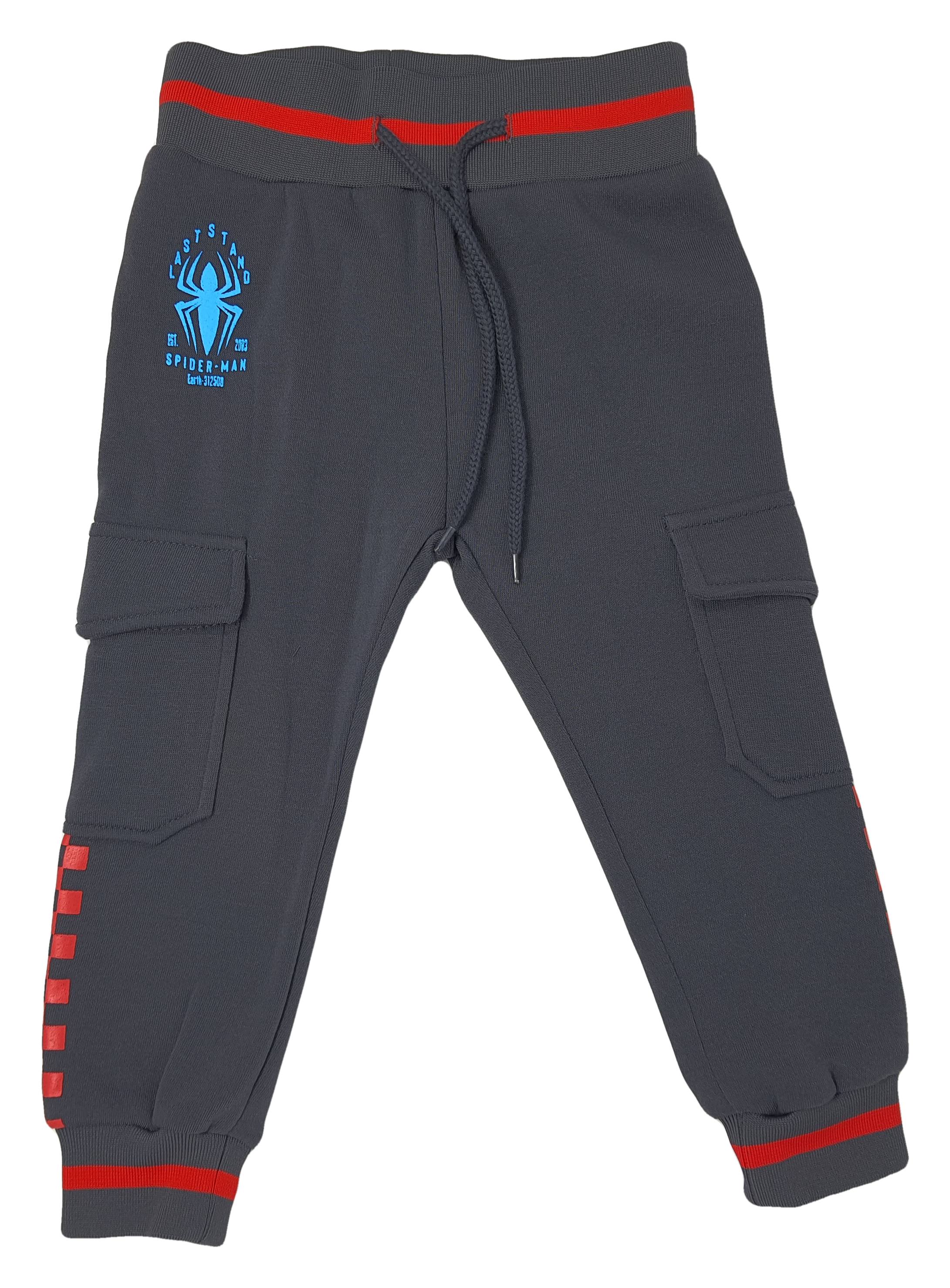 Tuta Felpa con Zip e Cappuccio Pantalone Spiderman MARVEL Bambino Sun City - Vh1159grigio