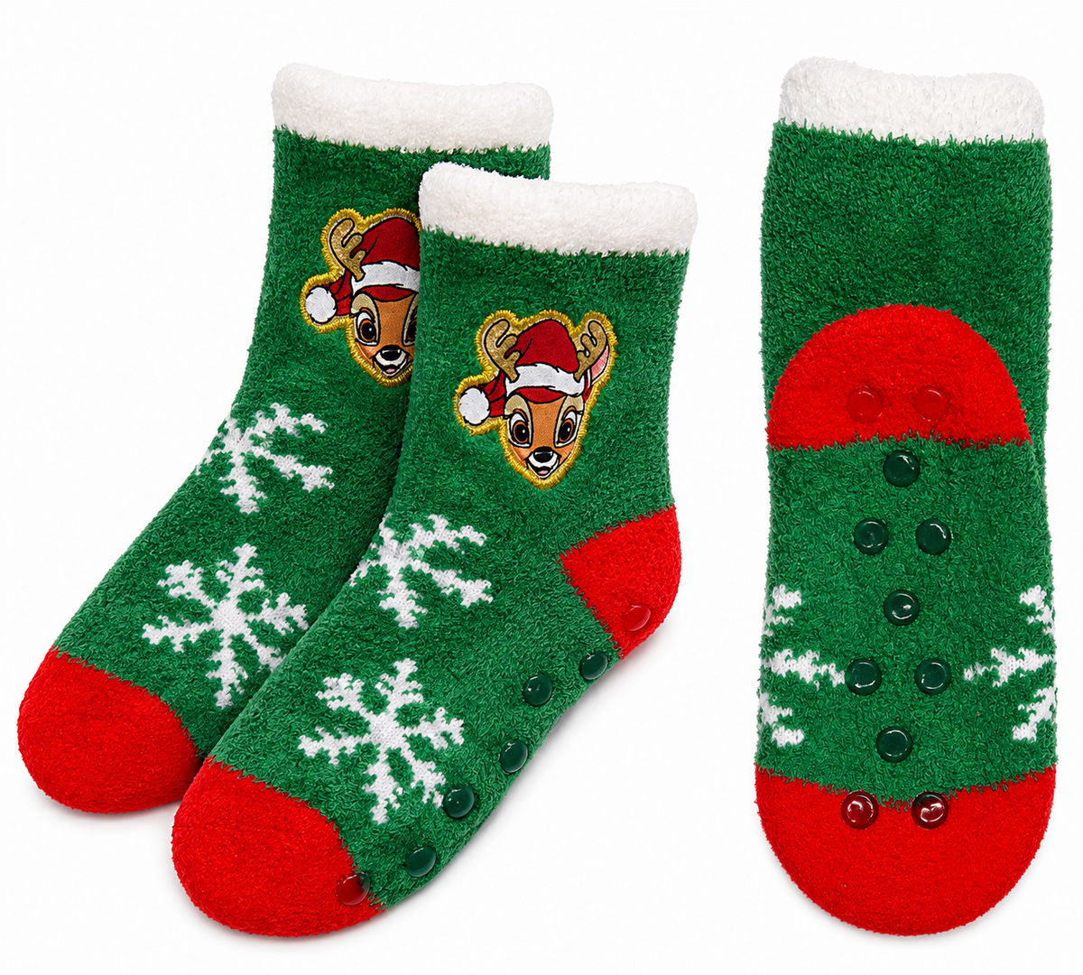 Calzini Antiscivolo Natale Bambi DISNEY in Spugna un Paio Bambini - Vh0694