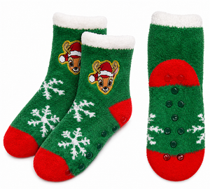 Calzini Antiscivolo Natale Bambi DISNEY in Spugna un Paio Bambini - Vh0694