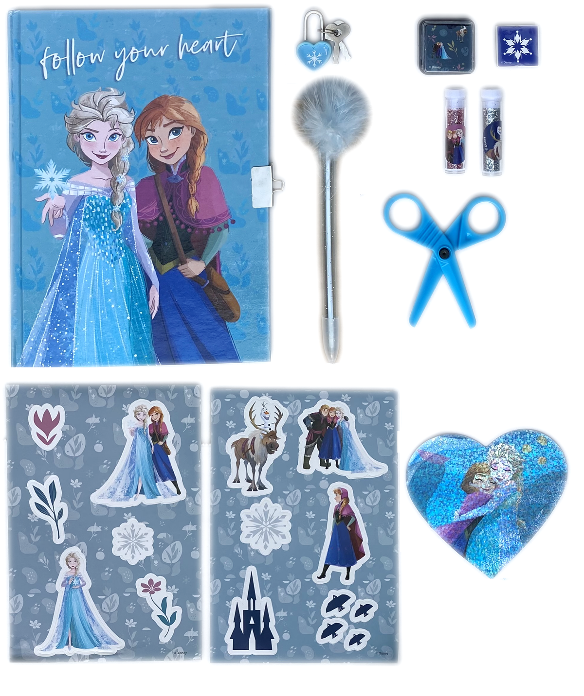 Maxi Set Diario Segreto con Accessori Frozen Ii DISNEY Elsa Anna in Confezione Regalo - Fr0827