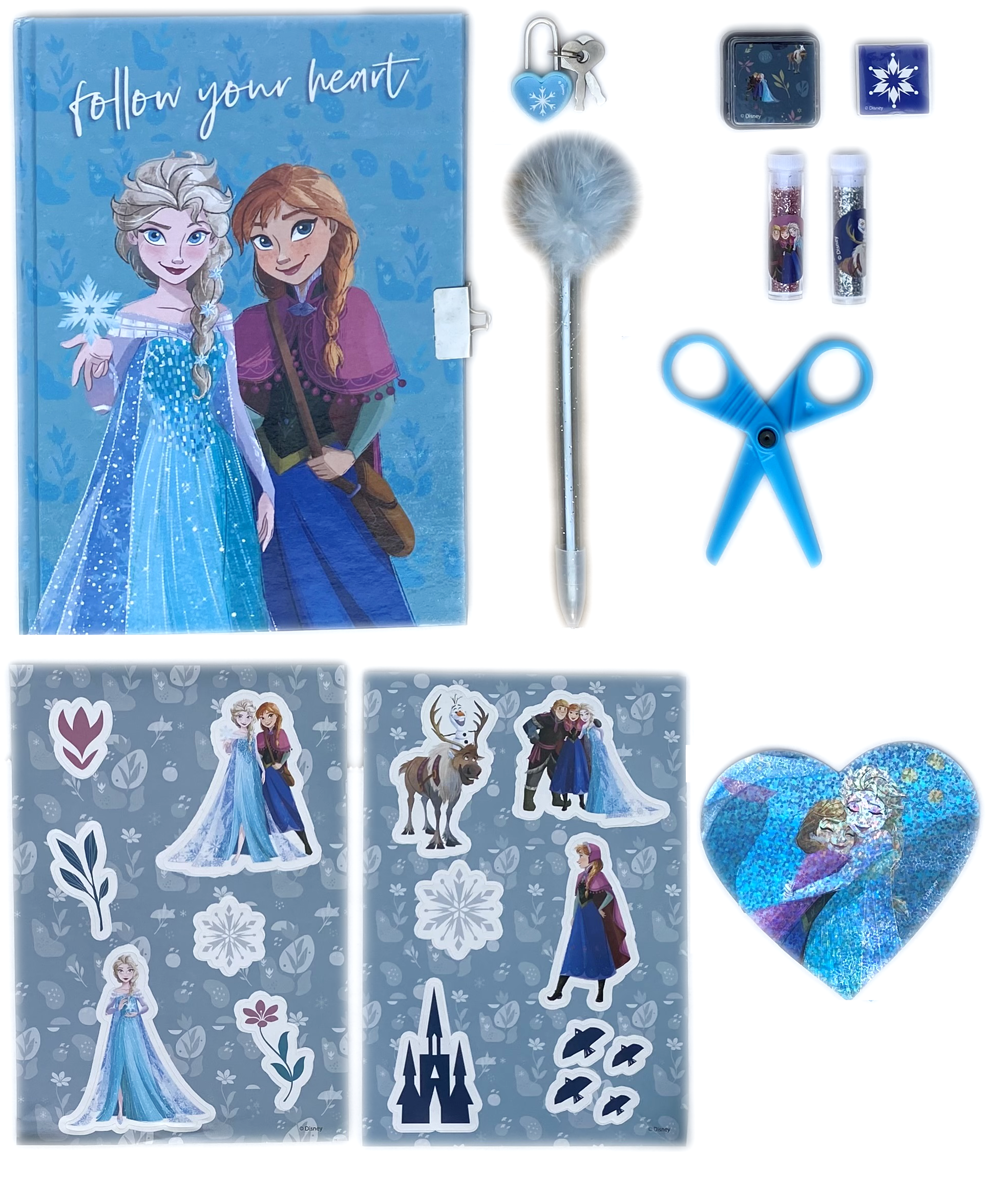 Maxi Set Diario Segreto con Accessori Frozen Ii DISNEY Elsa Anna in Confezione Regalo - Fr0827