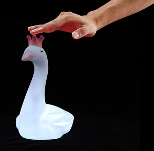 Lampada 3d Cigno Comodino Luce LED Colorate Batterie Ricaricabili - D334-21