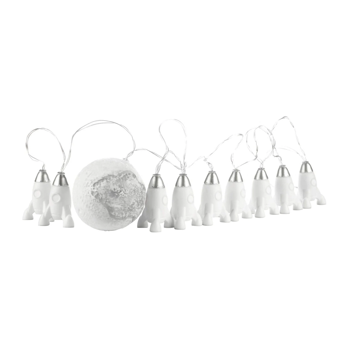 Collana LED Razzo con Luna 2 Metri Luce a Batterie - D336-03