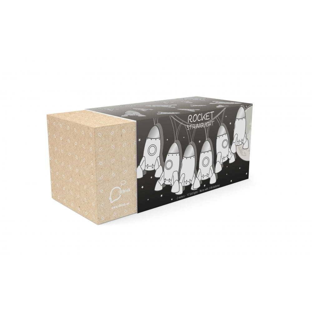 Collana LED Razzo con Luna 2 Metri Luce a Batterie - D336-03