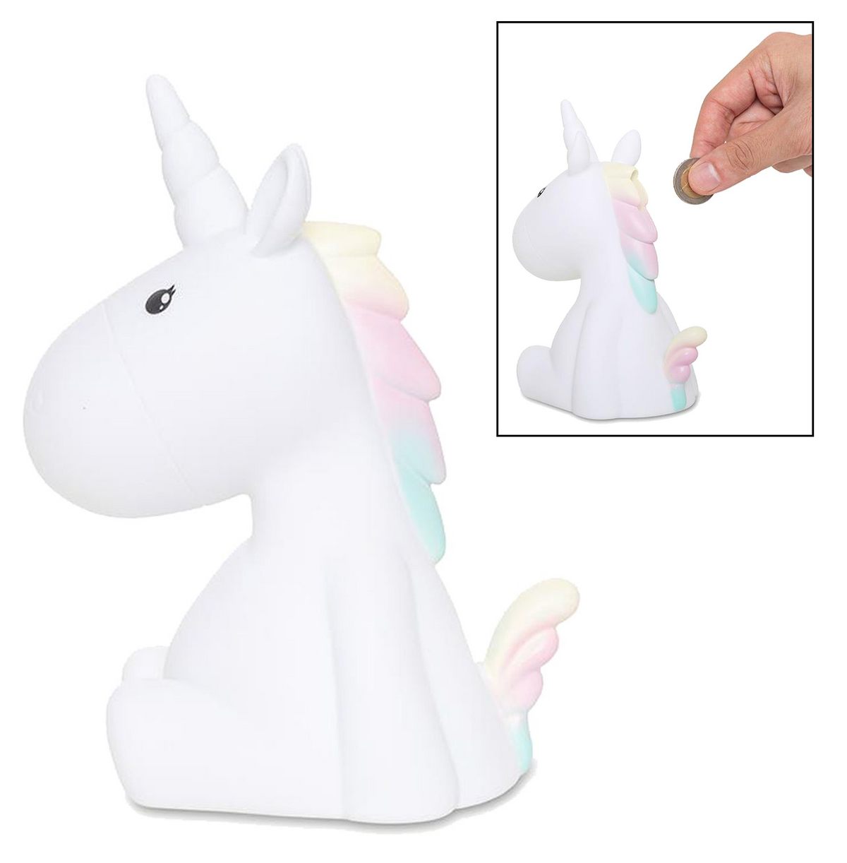 Salvadanaio Unicorno Portamonete Risparmi - D395-01