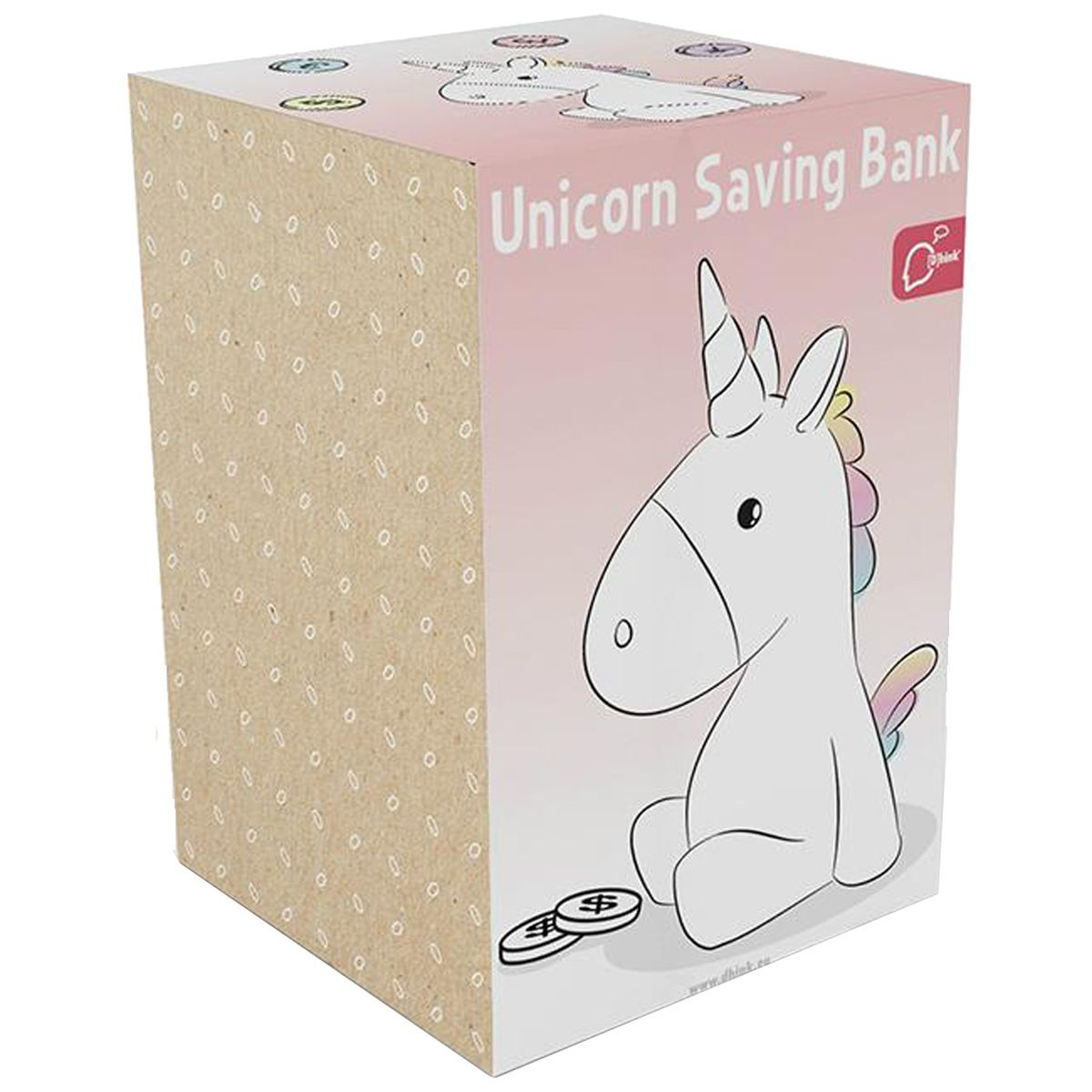 Salvadanaio Unicorno Portamonete Risparmi - D395-01