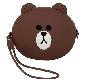 Borsa Passeggio Line Friends Brown Orso Pochette in Silicone - Mc23822/1