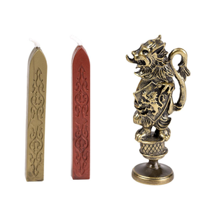 Set Ceralacca Harry Potter Grifondoro 3 Pezzi 2 Stecche di Cera Timbro e Sigillo - 0475