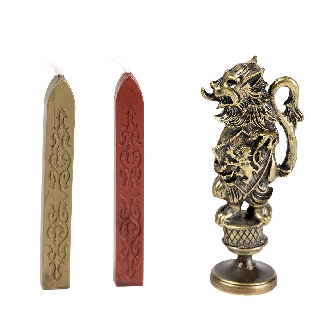 Set Ceralacca Harry Potter Grifondoro 3 Pezzi 2 Stecche di Cera Timbro e Sigillo - 0475