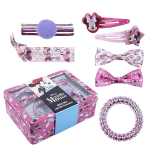 Set Accessori Capelli Minnie Mouse DISNEY 10 Pezzi in Scatola di Latta - 1909