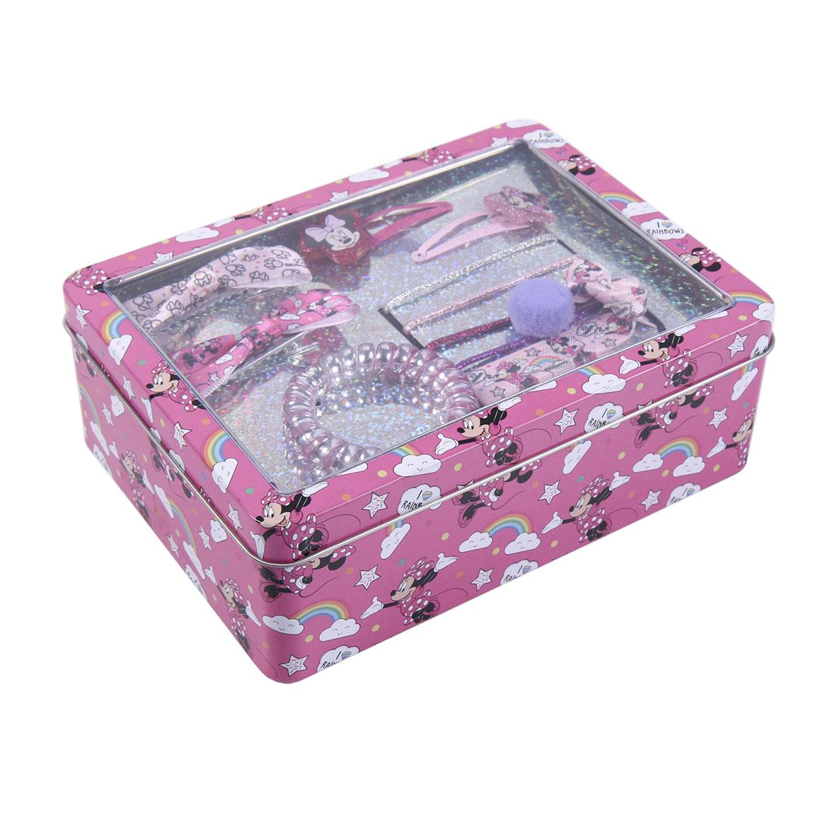 Set Accessori Capelli Minnie Mouse DISNEY 10 Pezzi in Scatola di Latta - 1909