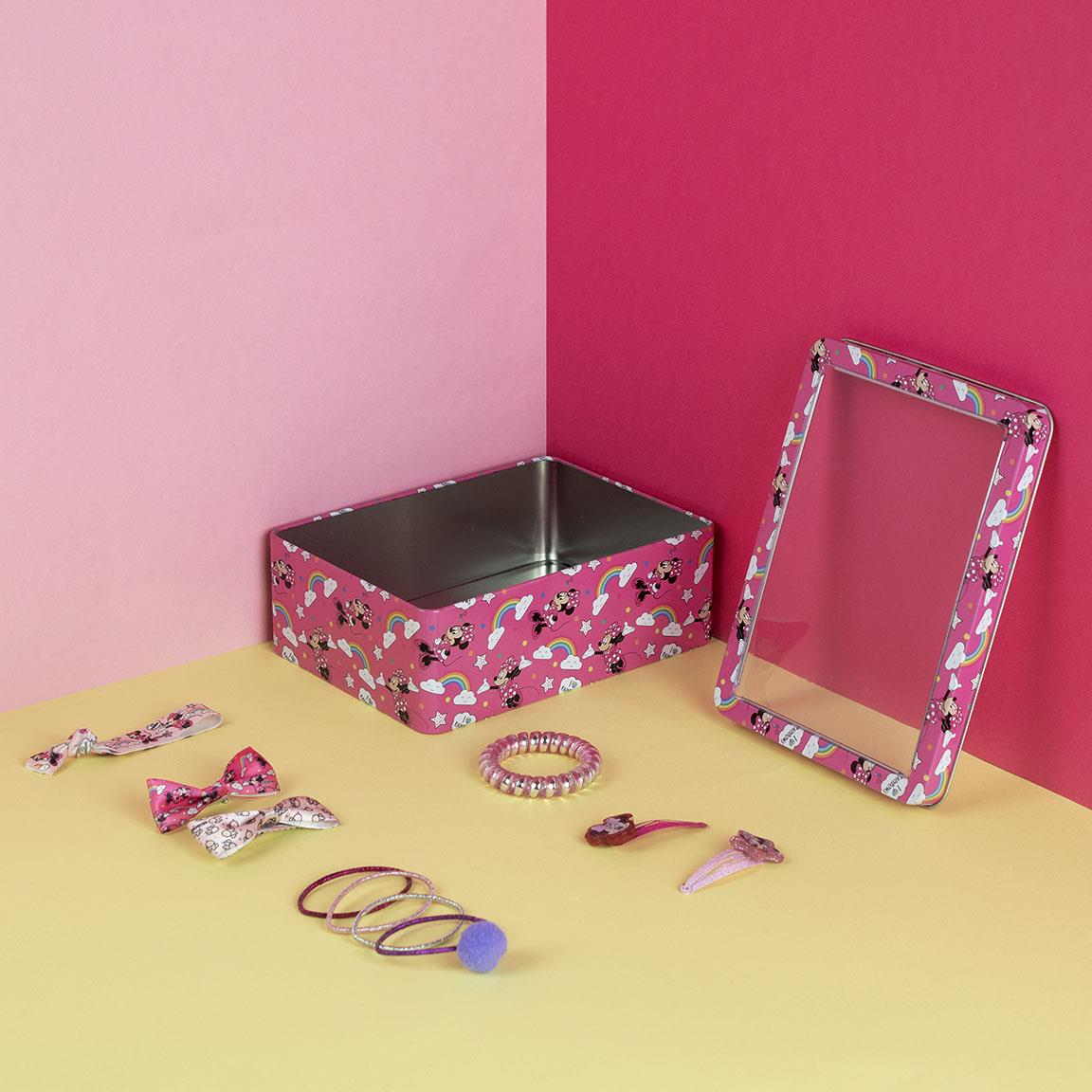 Set Accessori Capelli Minnie Mouse DISNEY 10 Pezzi in Scatola di Latta - 1909