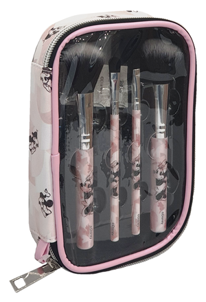 Set Pennelli per il Trucco Minnie Mouse DISNEY 4 Pennelli con Pochette - 2352