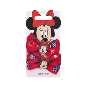 Set Accessori per Capelli Minnie DISNEY 4 Pezzi Cerchietto Mollette Scrunchies