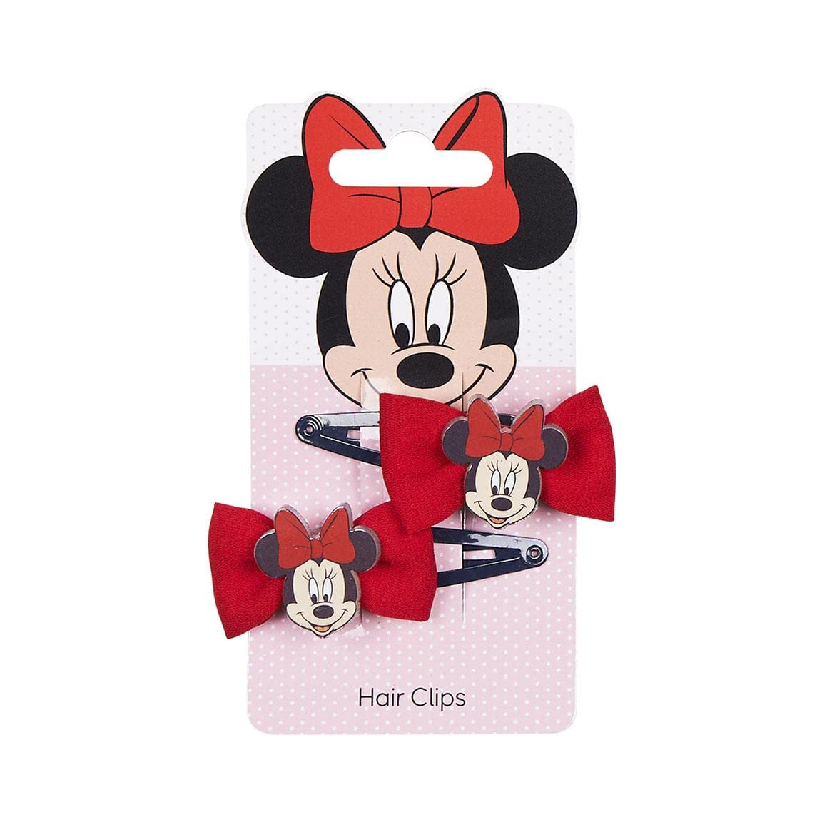 Clic Clac Minnie Mouse DISNEY 2 Mollette con Fiocco per Capelli - 2386