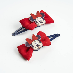 Clic Clac Minnie Mouse DISNEY 2 Mollette con Fiocco per Capelli - 2386