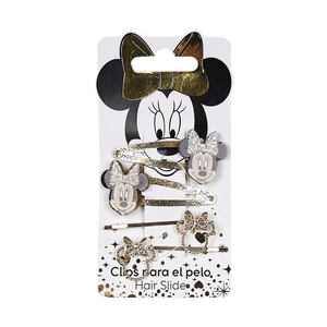 Set Accessori per Capelli Minnie Mouse DISNEY 4 Pezzi Cerchietto Mollette Scrunchies