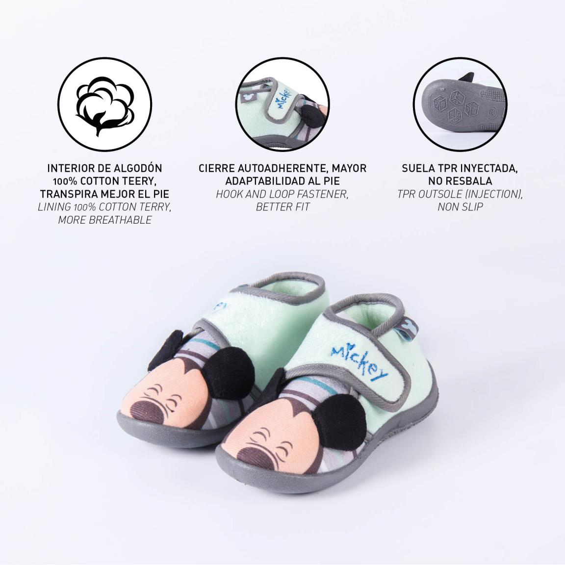 Pantofole Invernali Mickey Mouse DISNEY Topolino Antiscivolo Scarpe Pantofole Alte - 5458