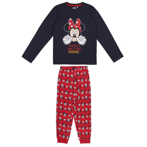 Pigiama Invernale Minnie Mouse DISNEY 100% Cotone Jersey Bambina - 8148