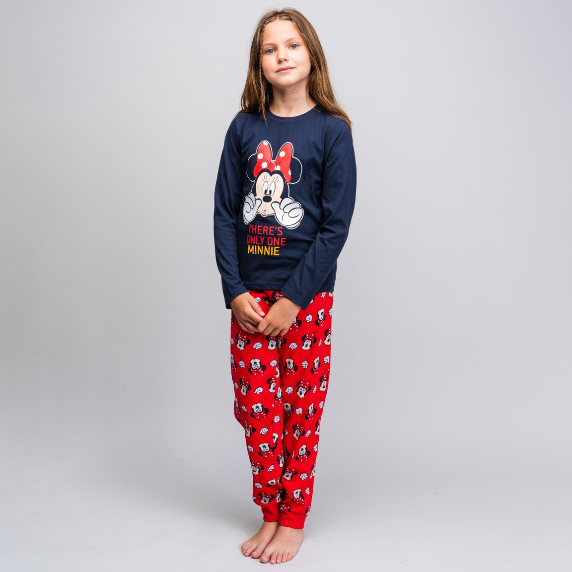 Pigiama Invernale Minnie Mouse DISNEY 100% Cotone Jersey Bambina - 8148