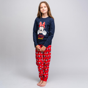Pigiama Invernale Minnie Mouse DISNEY 100% Cotone Jersey Bambina - 8148
