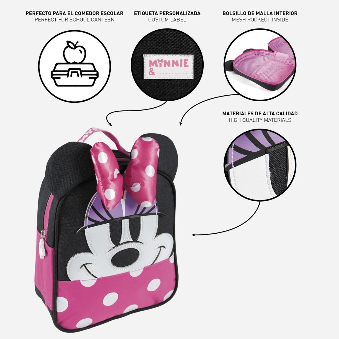 Beauty Porta Pranzo Minnie Mouse DISNEY Borsa Portamerenda CM 23 - 3414