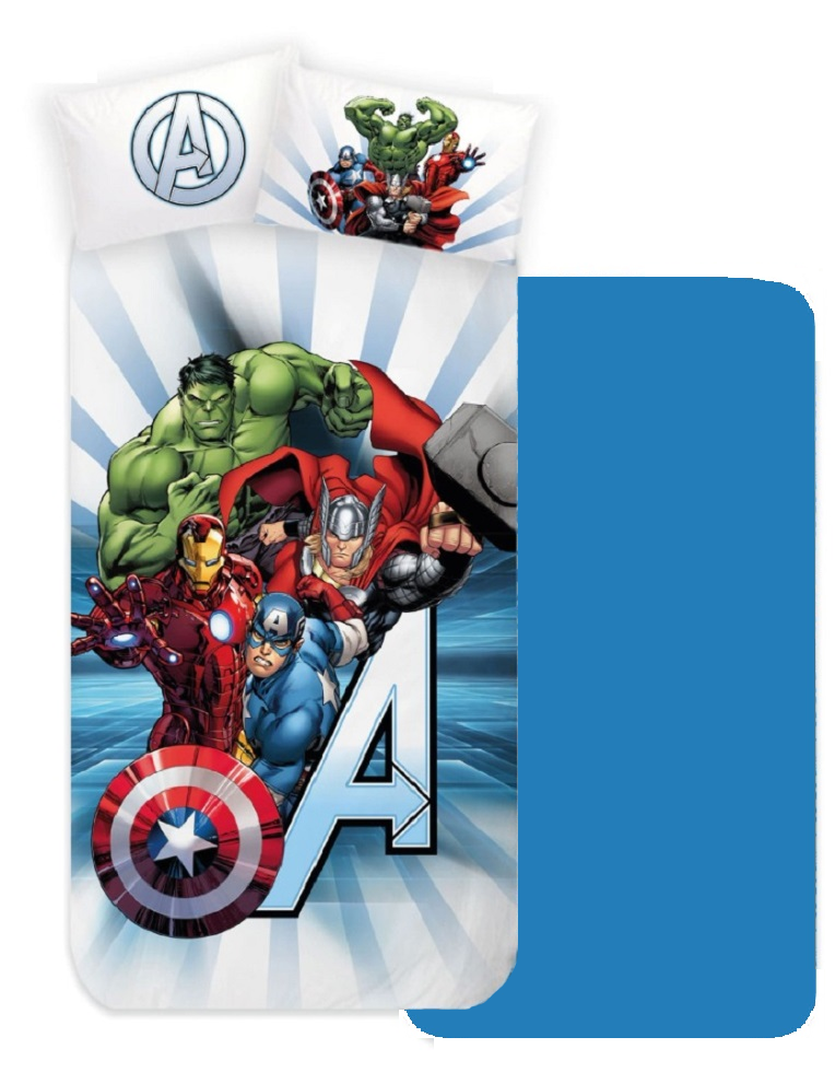 Completo Lenzuola Avengers MARVEL Sottolenzuola Lenzuola Federa Letto Singolo - Avengers-D3