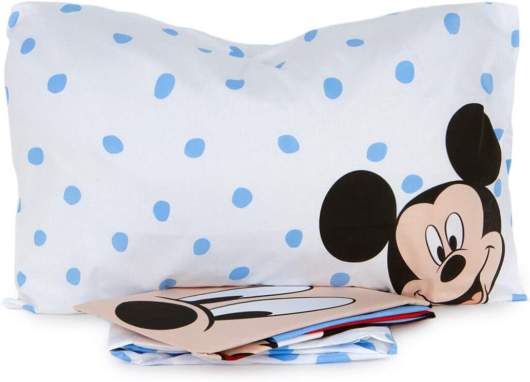 Completo Lenzuola Mickey Mouse DISNEY Topolino Sottolenzuola Lenzuola Federa Letto Singolo - Mickey-My2