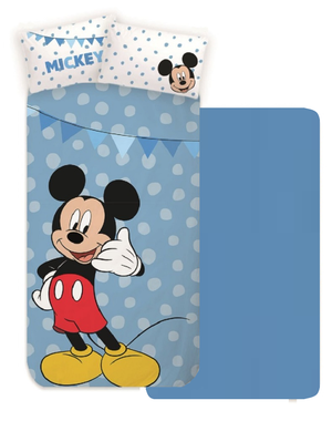 Completo Lenzuola Mickey Mouse DISNEY Topolino Sottolenzuola Lenzuola Federa Letto Singolo - Mickey-My2