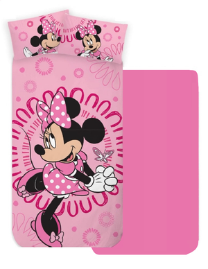 Completo Lenzuola Minnie Mouse DISNEY Sottolenzuola Lenzuola Federa Letto Singolo - Minnie-Dc2