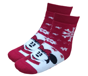 Calzini Antiscivolo Natale Minnie Mouse DISNEY in Spugna Bambini - Min0676
