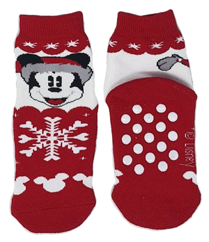 Calzini Antiscivolo Natale Mickey Mouse DISNEY Topolino in Spugna Bambini - Mic0674