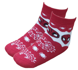 Calzini Antiscivolo Natale Spiderman MARVEL in Spugna Bambini - Spm0675