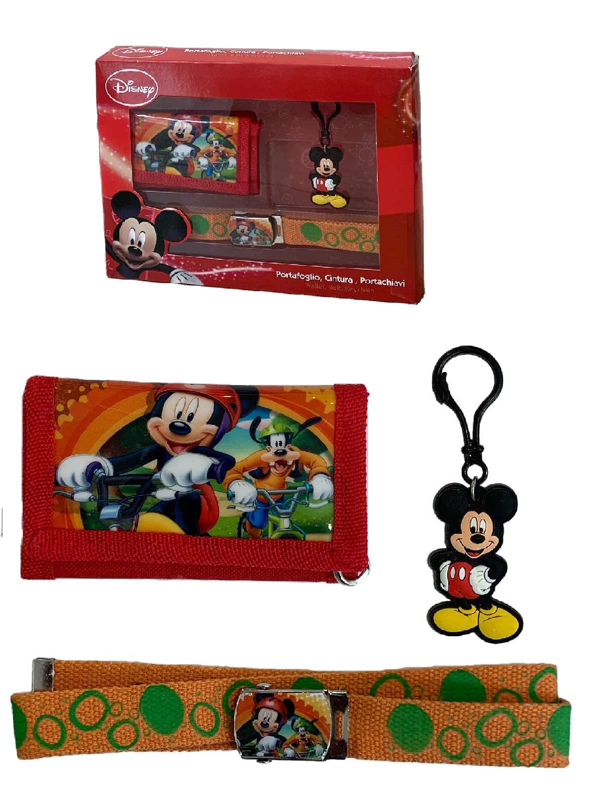 Portafoglio Cintura e Portachiave DISNEY Topolino H 12 CM L 23 CM