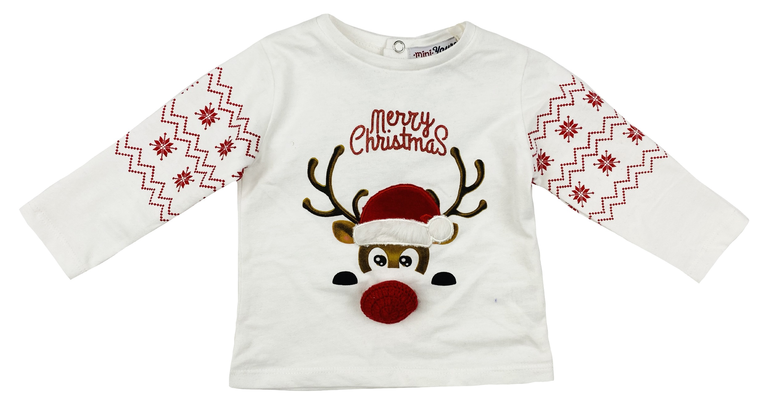 T-Shirt Natalizia M.l. Maglietta Yours Culla Neonata Bambina 100% Co - Y7373
