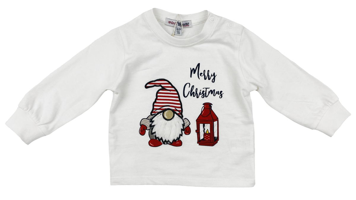 T-Shirt Natalizia M.l. Maglietta Yours Culla Neonata Bambina 100% Co - Y7359
