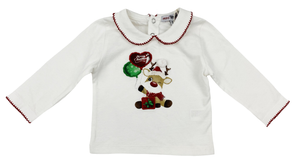T-Shirt Natalizia M.l. Maglietta Yours Culla Neonata Bambina 100% Co - Y7372