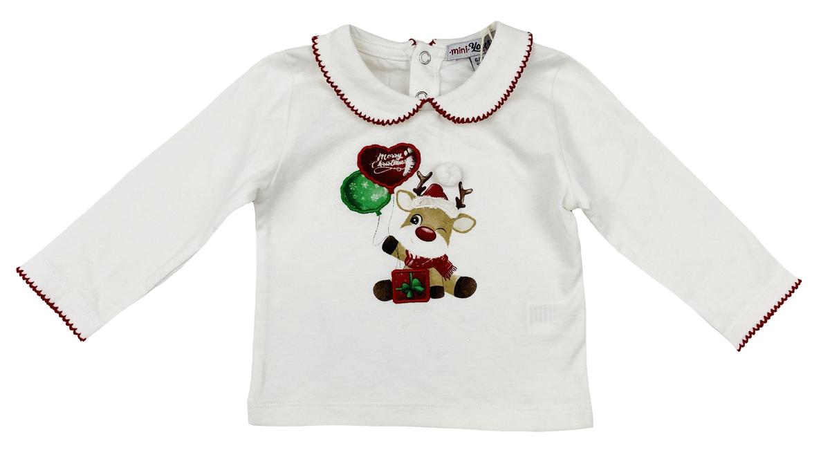 T-Shirt Natalizia M.l. Maglietta Yours Culla Neonata Bambina 100% Co - Y7372
