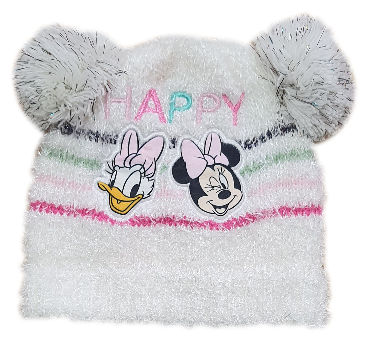 Cappello Invernale con 2 Pon Pon Minnie Mouse DISNEY Neonata Sun City - Vh4002bianco