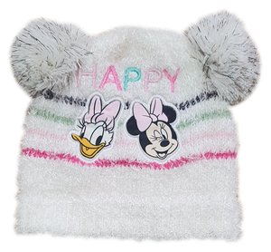 Cappello Invernale con 2 Pon Pon Minnie Mouse DISNEY Neonata Sun City - Vh4002bianco