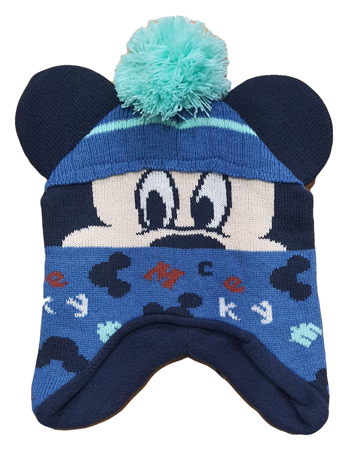 Cappello Invernale Mickey Mouse DISNEY Topolino Modello Peruviano Neonata Sun City - Vh4129blu