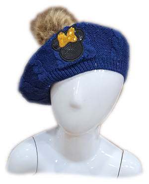 Cappello Invernale Minnie Mouse DISNEY Modello Basco Bambina Sun City - Vh4061blu