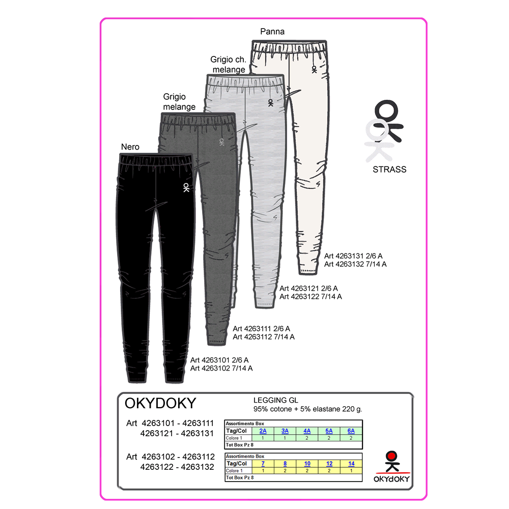 Leggings Pantalone Lungo Cotone Bambina DISNEY Lungo Anni 7/14