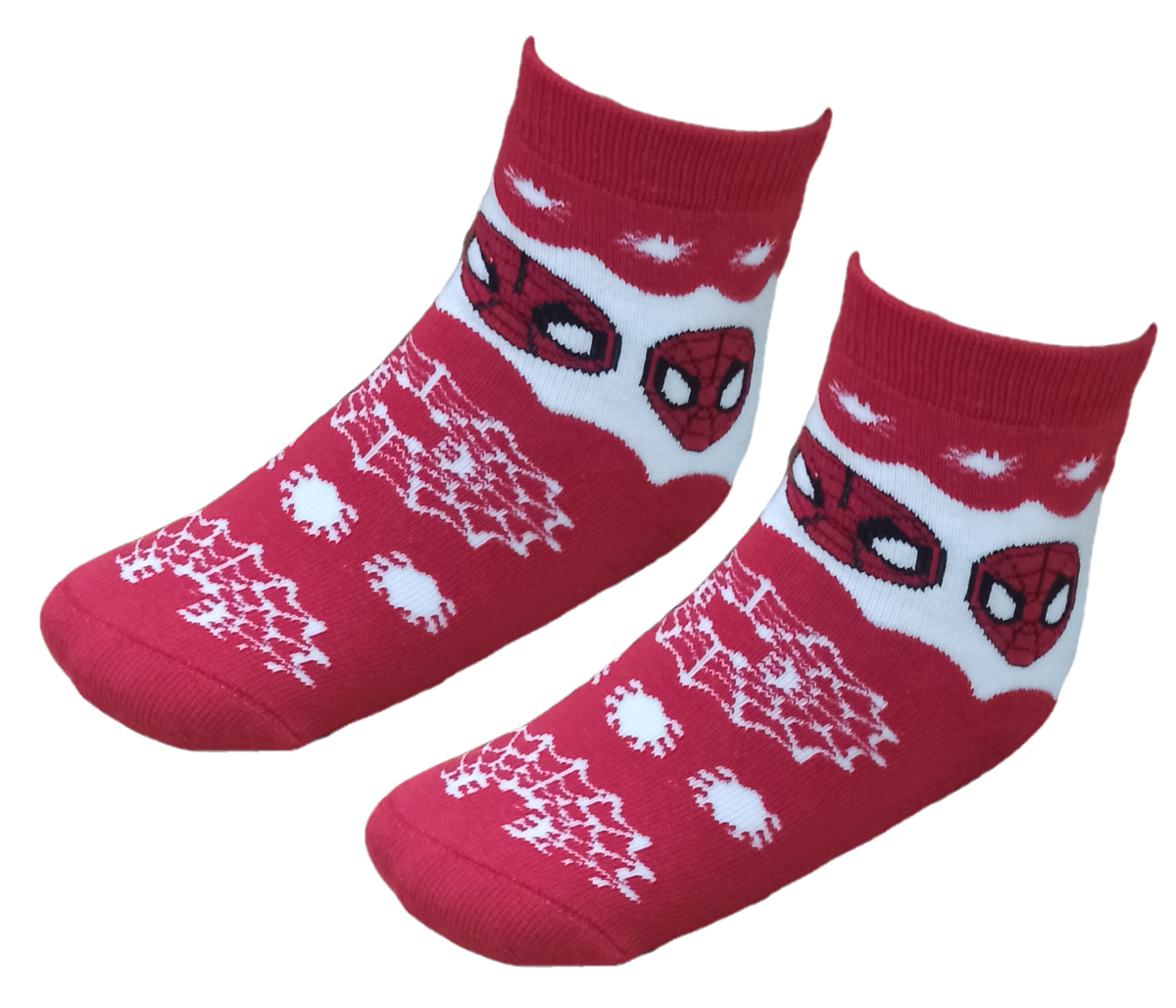Calzini Antiscivolo Natale Spiderman MARVEL in Spugna 2 Paia 23/26 - Spm0675