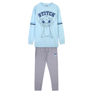 Pigiama Invernale Stitch DISNEY Lilo & Stitch 100% Cotone Jersey Adulto - 0345