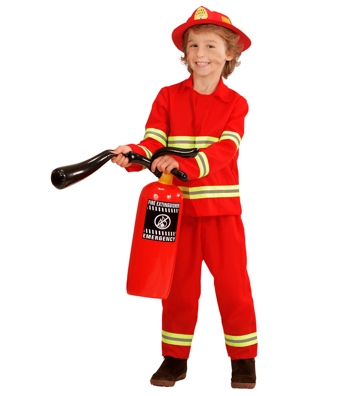 Costume Carnevale Pompiere Bambino Abito Travestimento - 0393