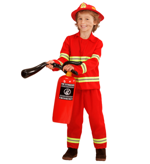 Costume Carnevale Pompiere Bambino Abito Travestimento - 0393