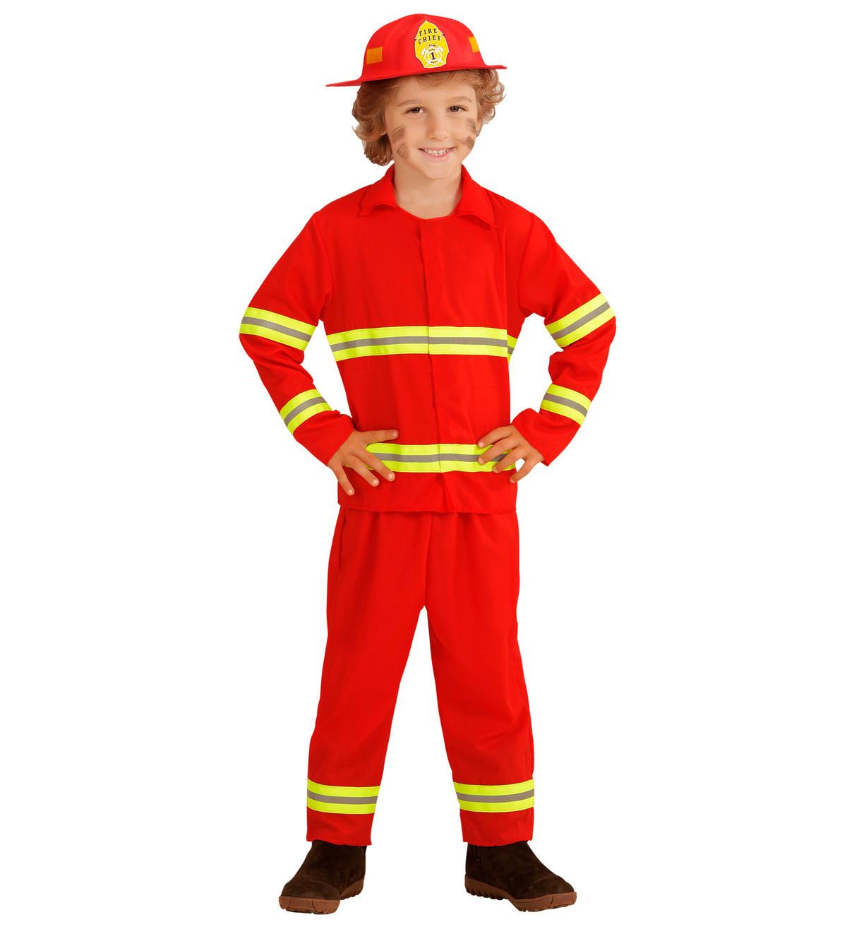 Costume Carnevale Pompiere Bambino Abito Travestimento - 0393