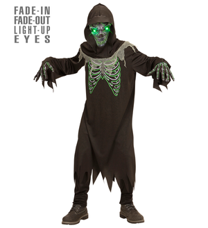 Costume Vestito Abito Travestimento Carnevale Halloween Grim Reaper Bambino - 0789